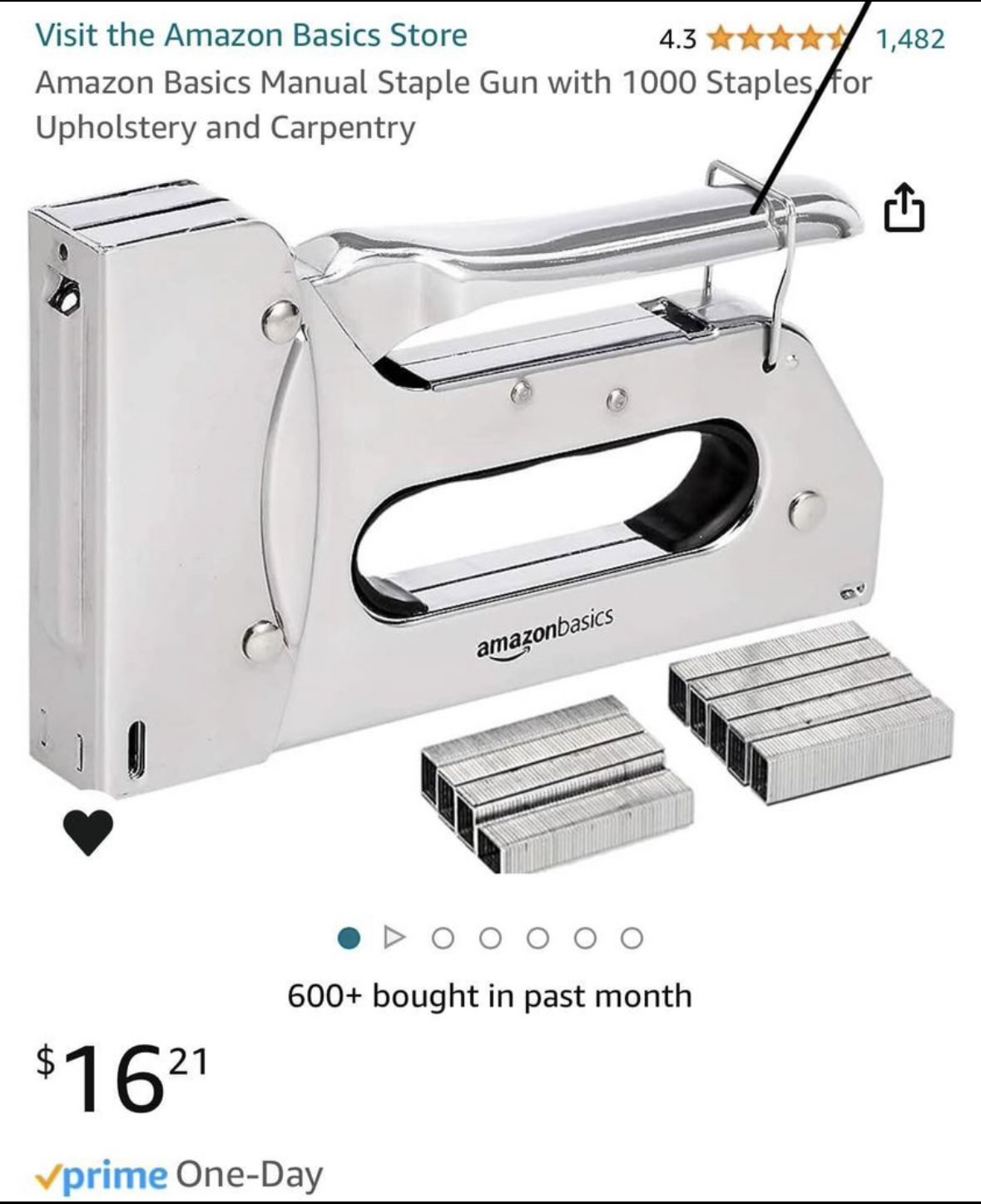 Amazon Basics Manual Staple Gun for Upholstery and Carpentry - photo 2