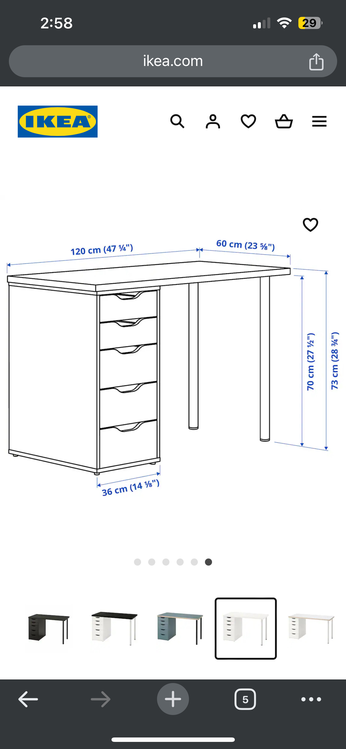 Assembled ikea desk with drawer LAGKAPTEN / ALEX - photo 4