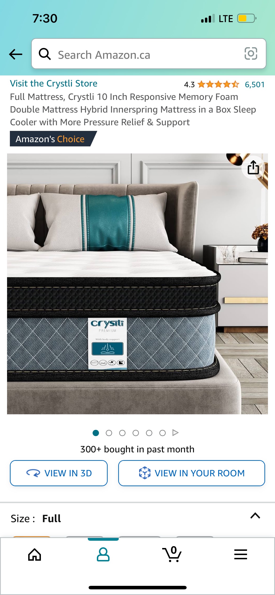 10” full hybrid foam spring mattress
