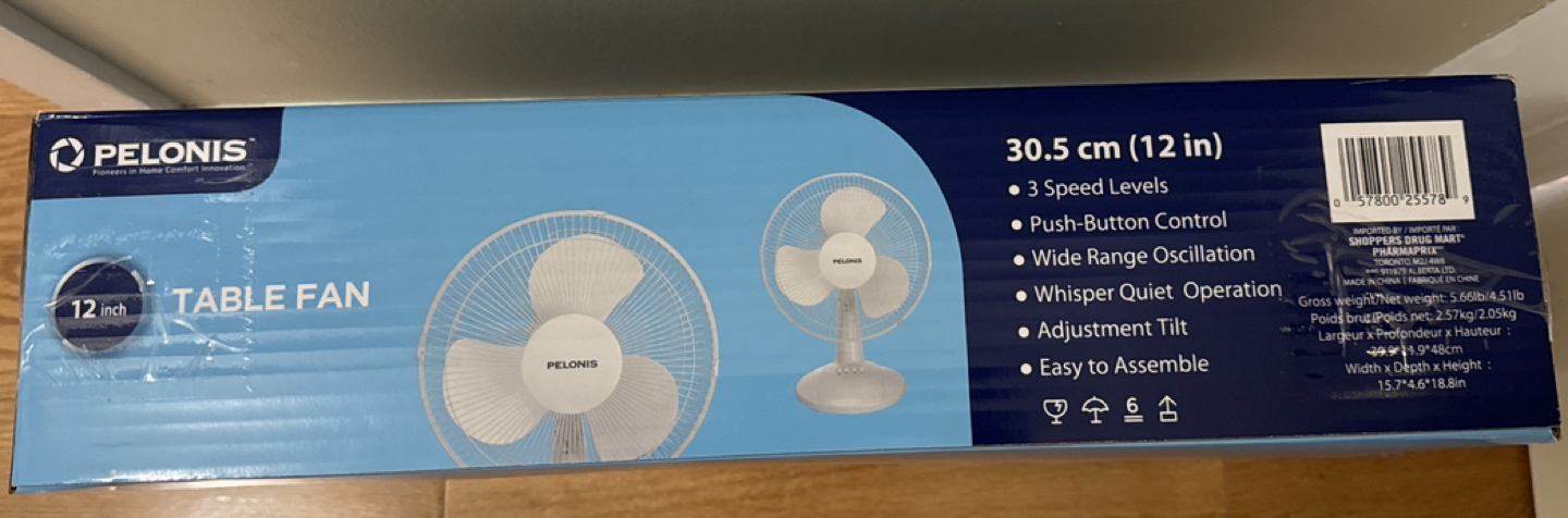 Pelonis table fan (unopened) - photo 3