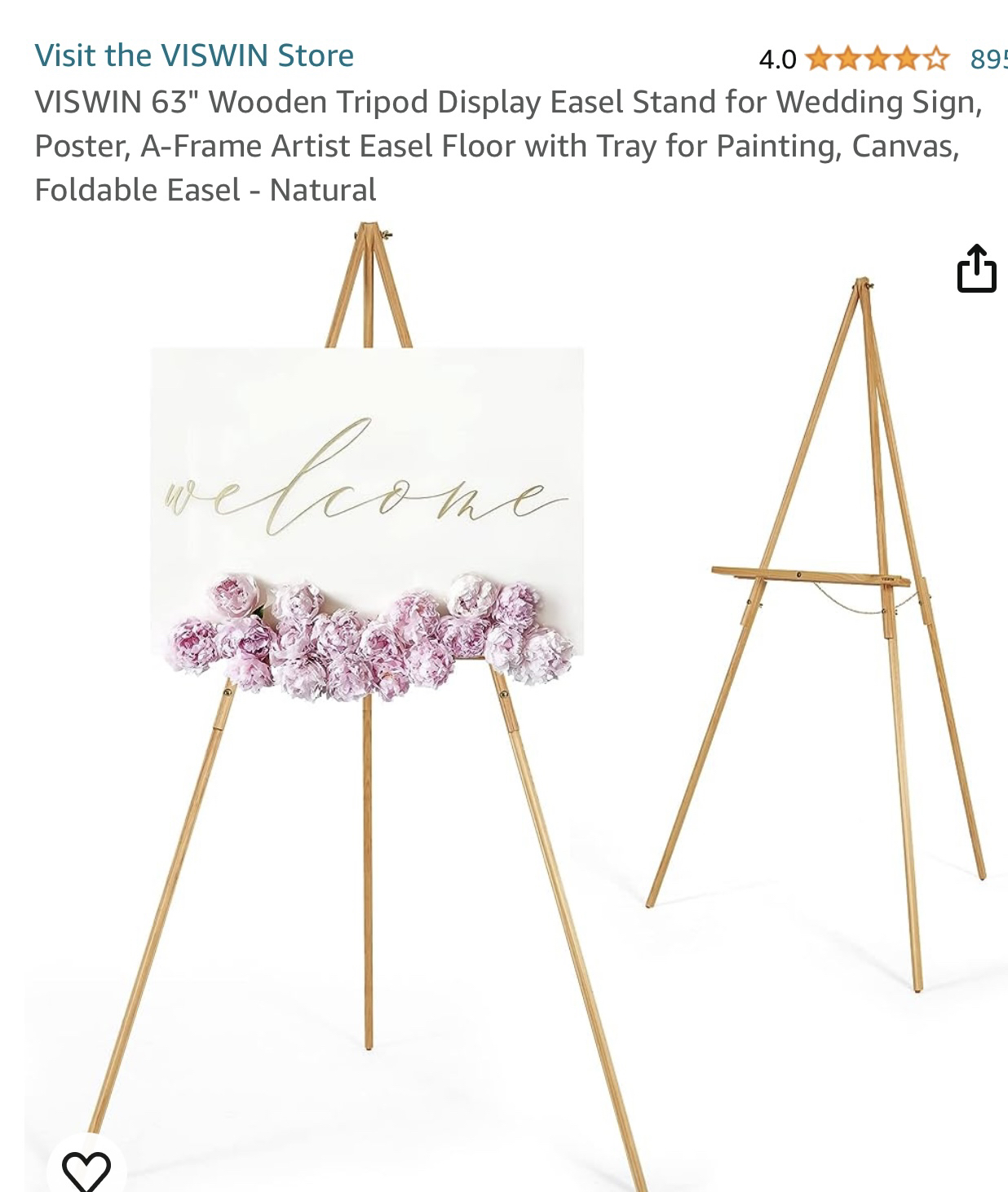 VISWIN 63" Wooden Tripod Display
