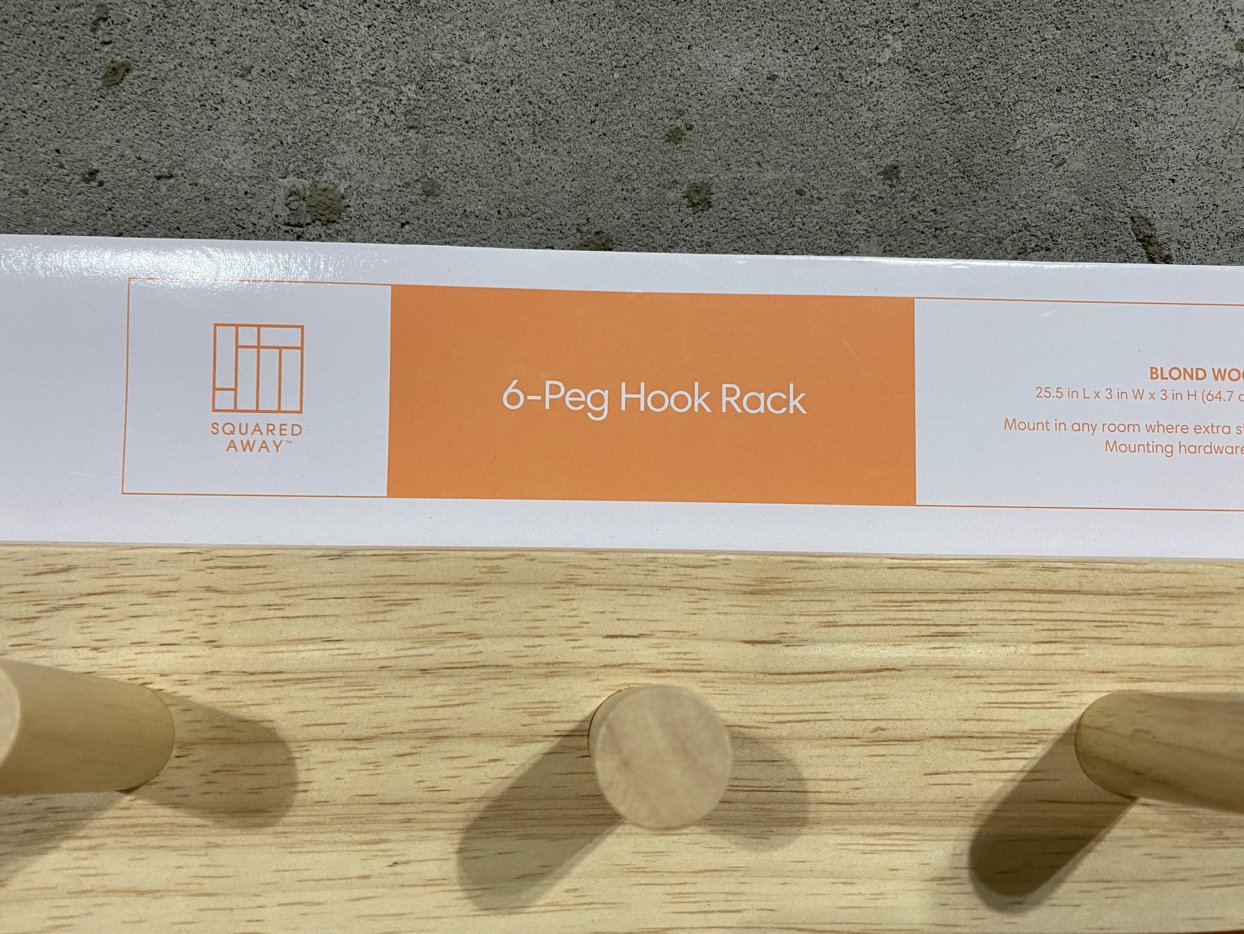 SQUARED AWAY™ 6-Peg Hook Rack - photo 3