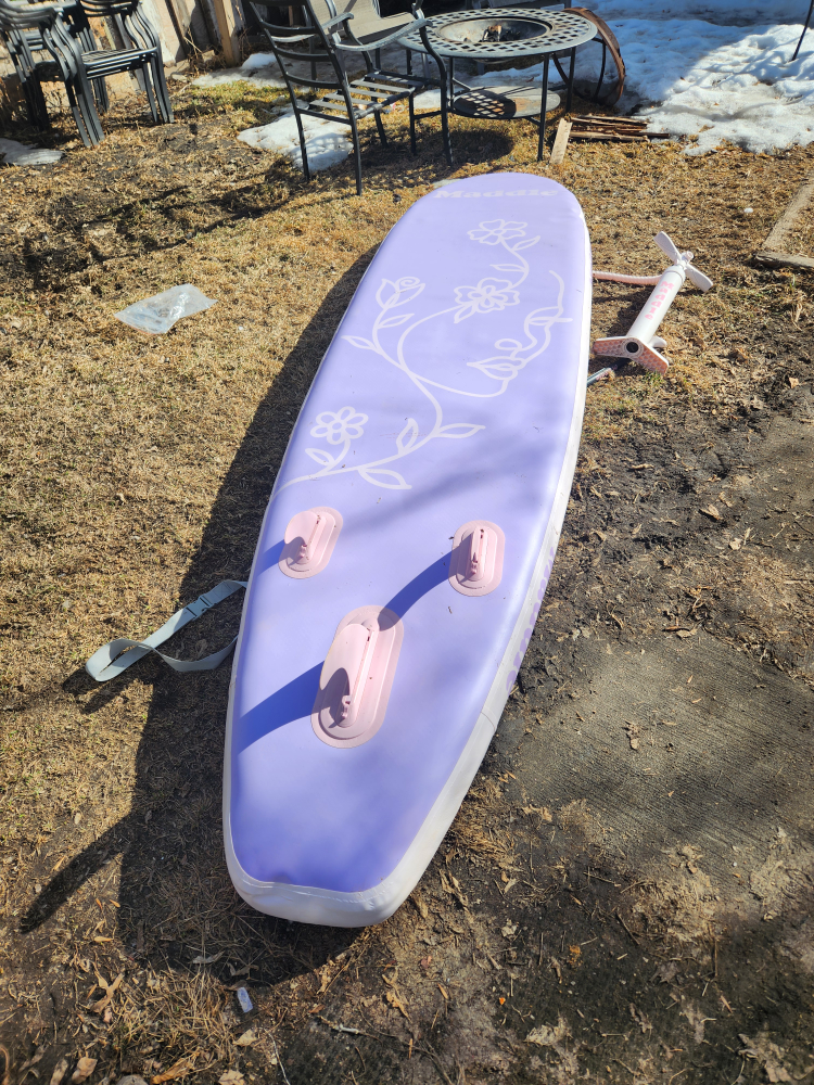 newish Meddle inflatable Paddle board.  great condition no leaks