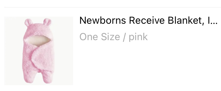 Newborn pink blanket thumbnail