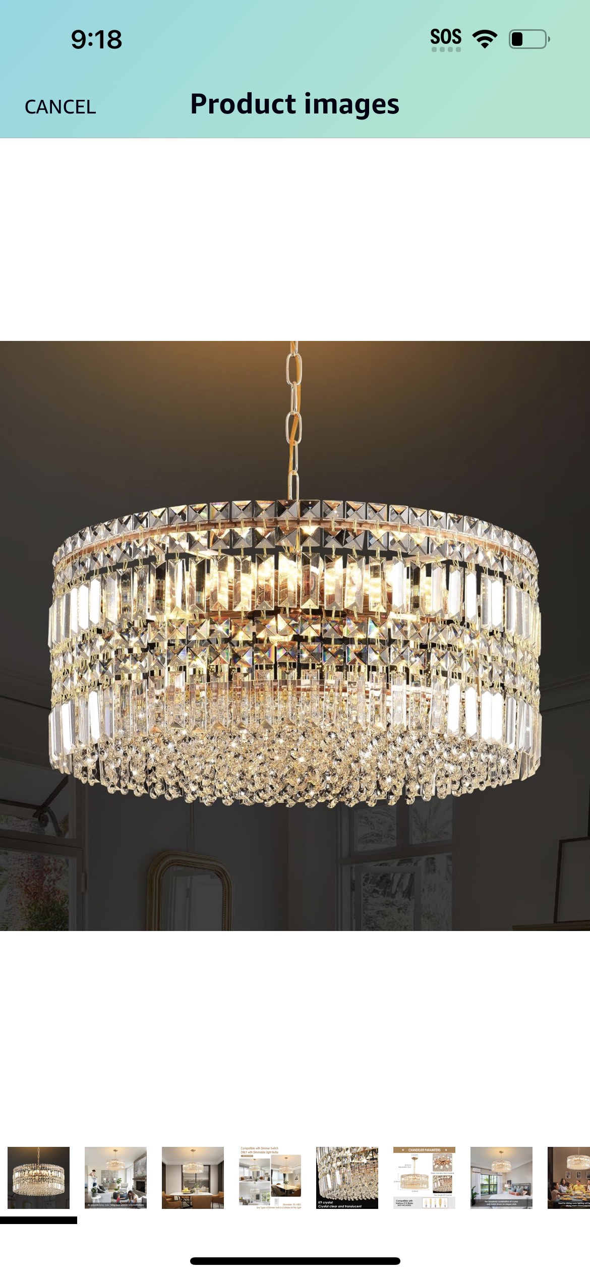 Modern crystal chandelier #399 thumbnail
