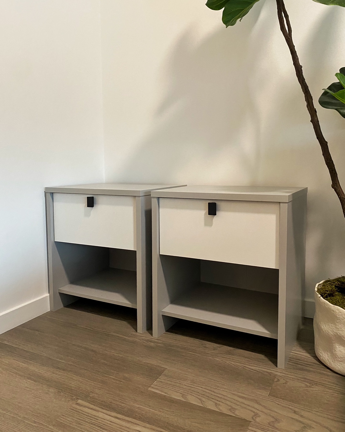 Grey/White Nightstands (2) thumbnail