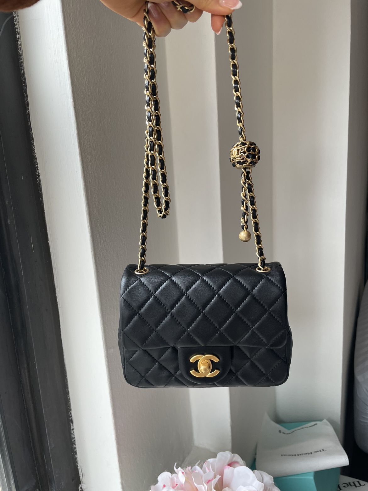 Chanel Pearl crush mini square flap bag