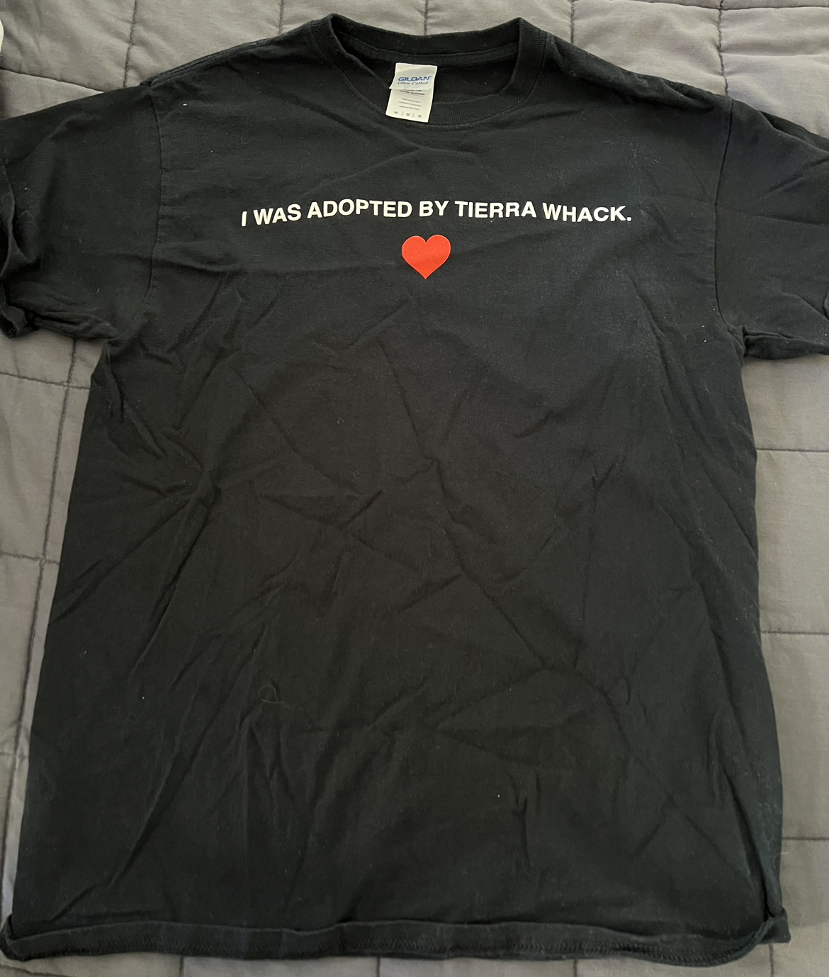 Tierra Whack Men’s “I Was Adopted By” Black T-shirt Size M thumbnail