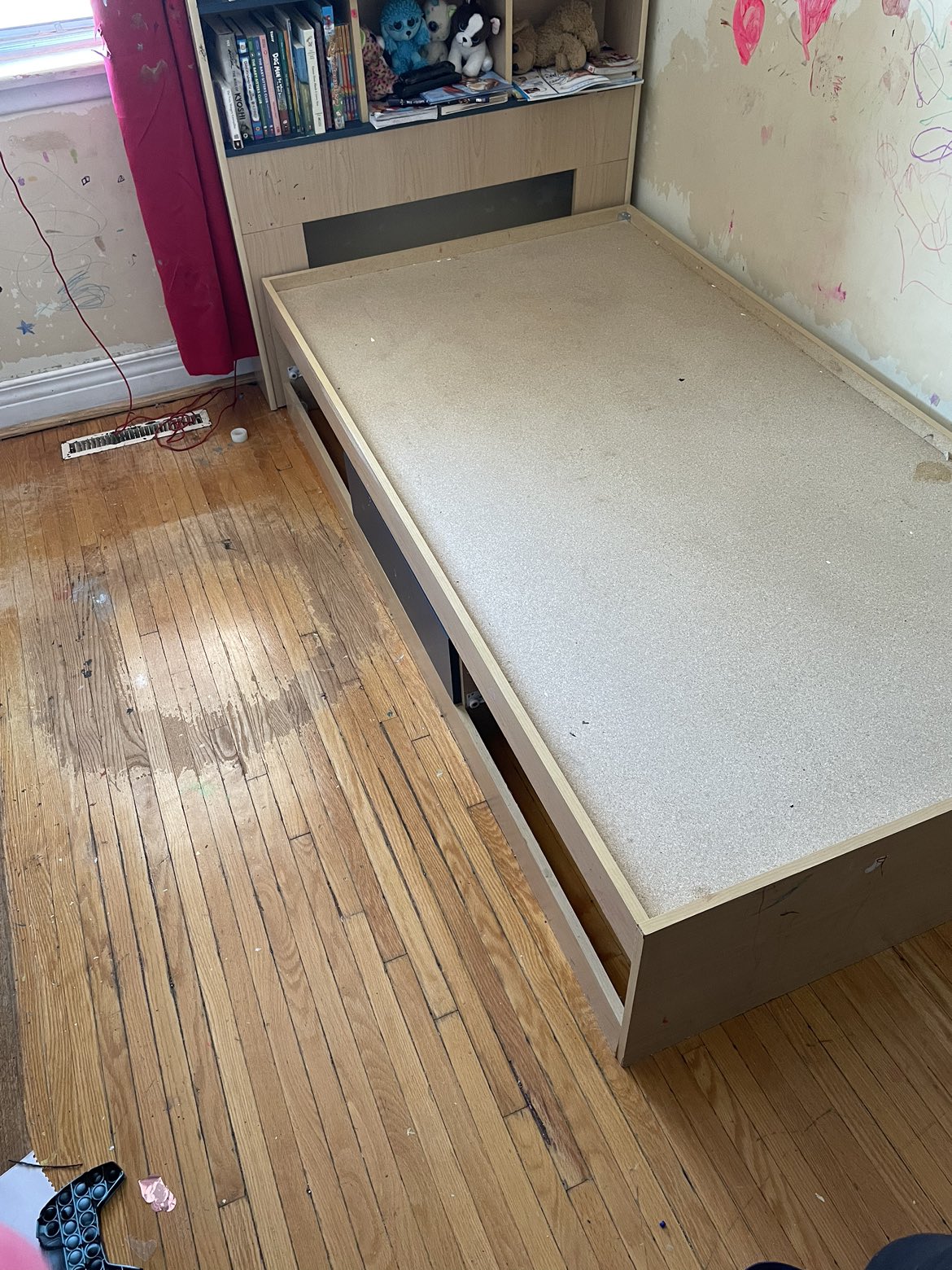 Twin size bed with drawers thumbnail