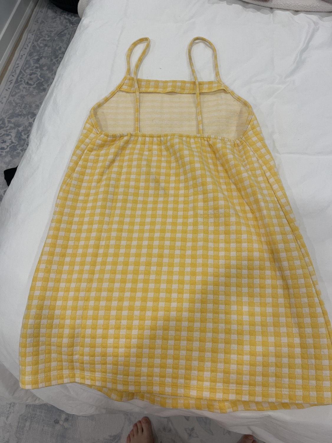 Yellow gingham summer dress - photo 2