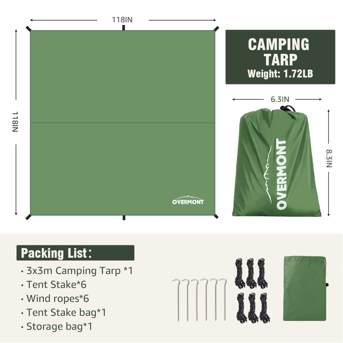 Camping Tent Tarp - photo 3