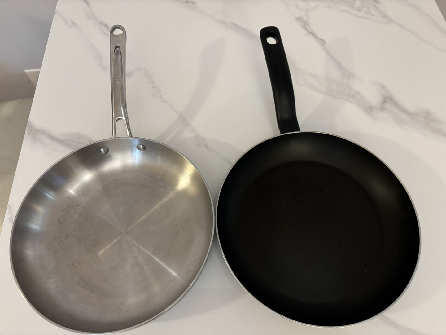 1 stainless steel & 1 non-stick pan