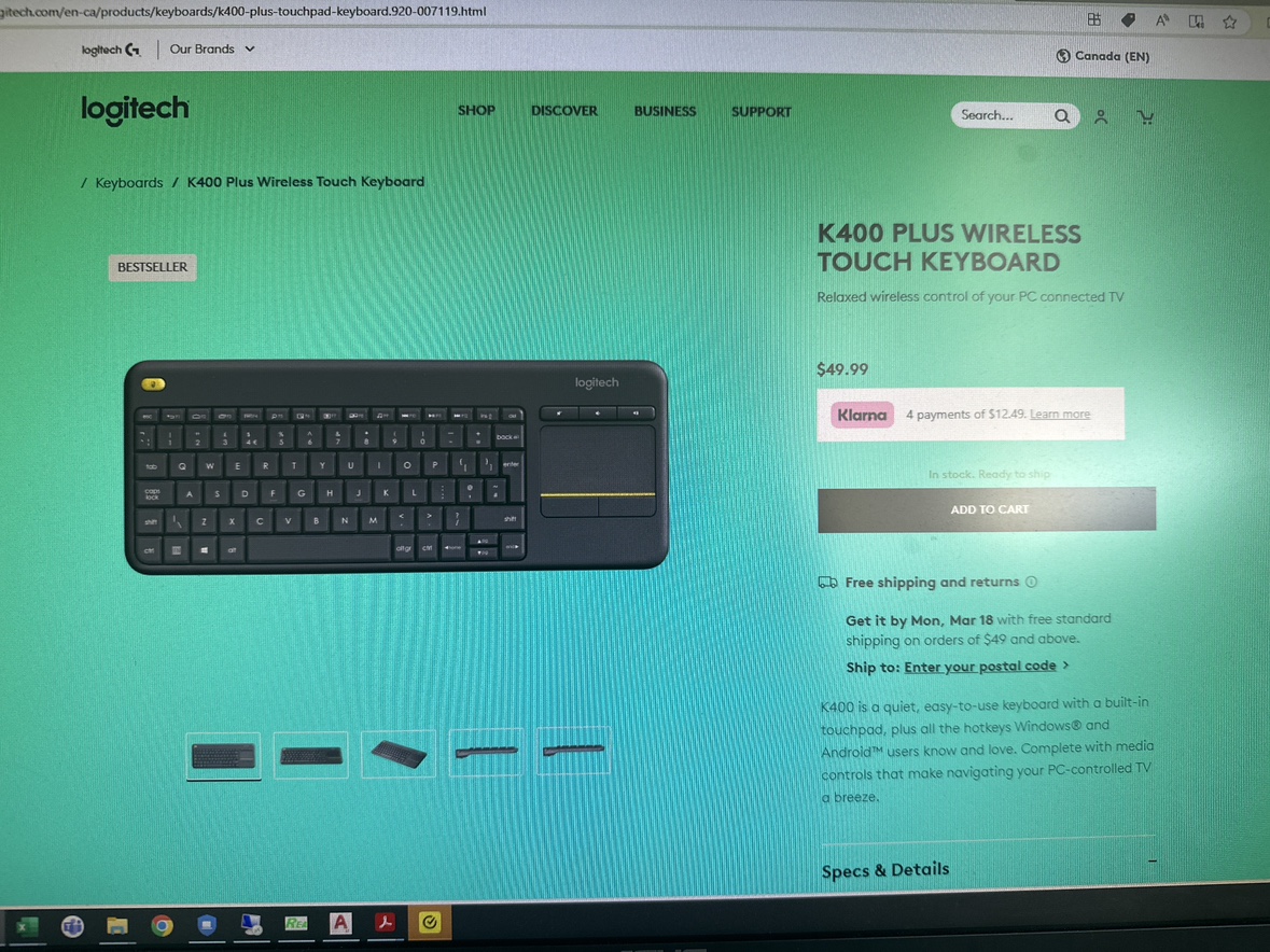 Logitech wireless touch keyboard k400 - photo 2