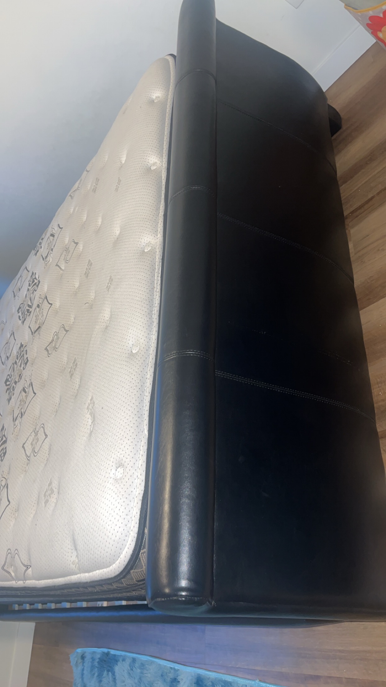 Neatly used queen size bed frame with mattress - photo 3