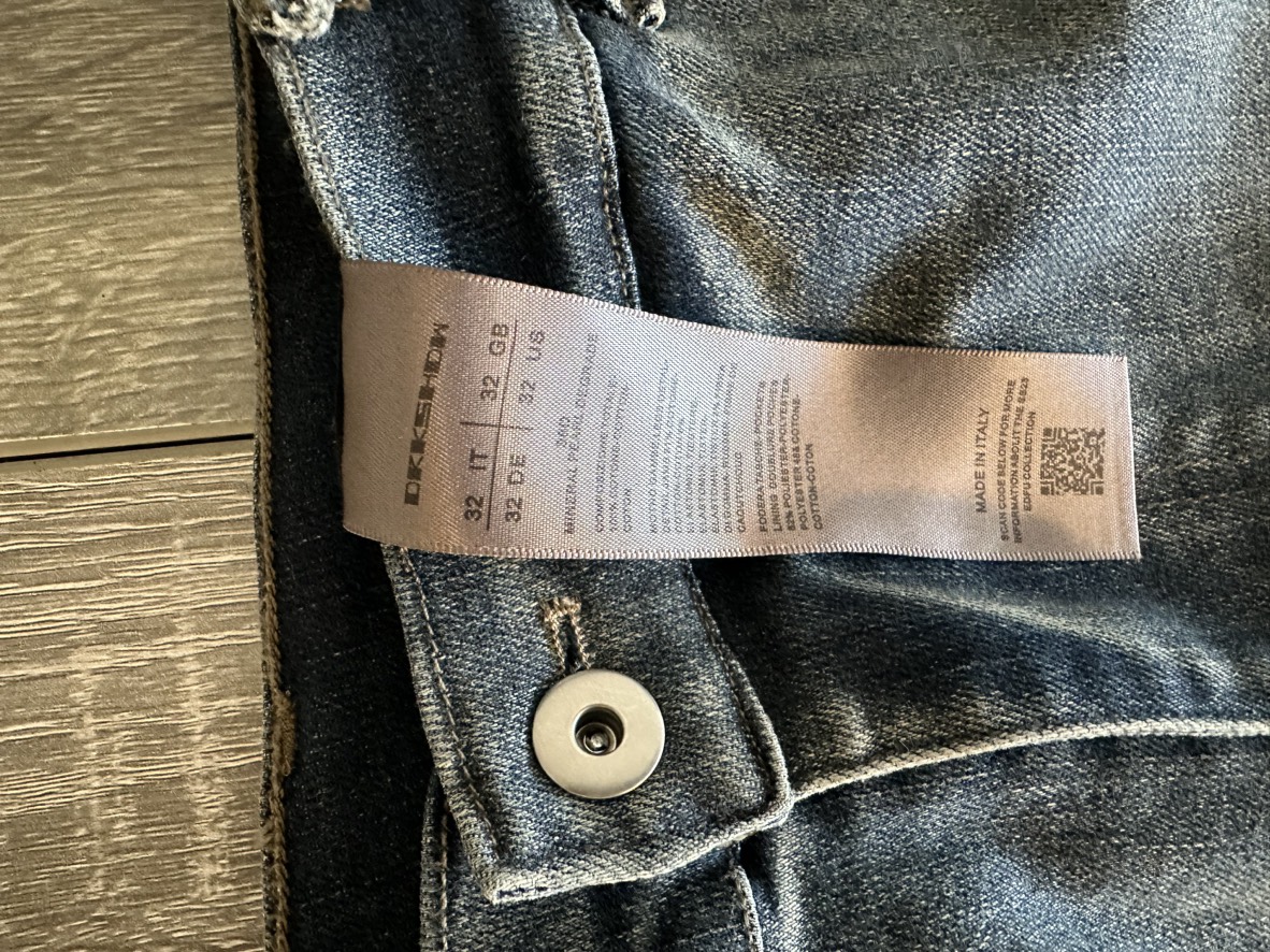 RICK OWENS DRKSHDW Blue Bolan Bootcut Jeans - photo 3