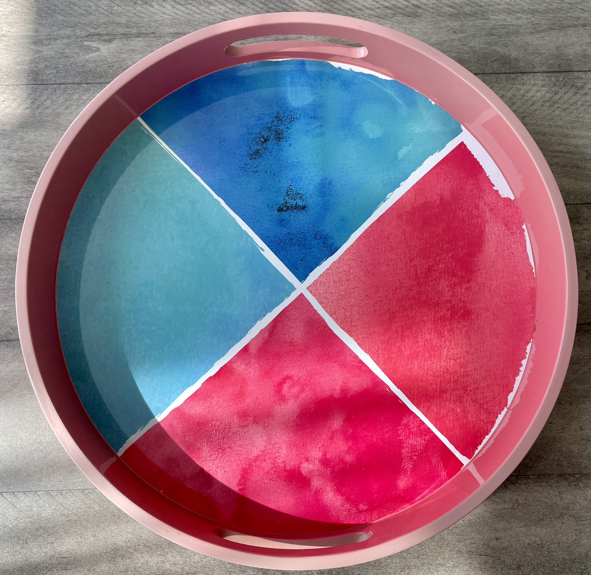 Colourful round tray - photo 2