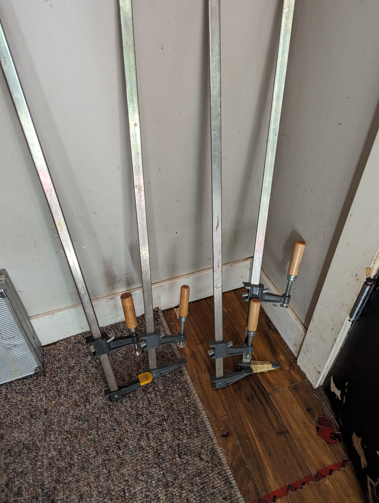 4 wood clamps  3 30 inch and a 36 inch
