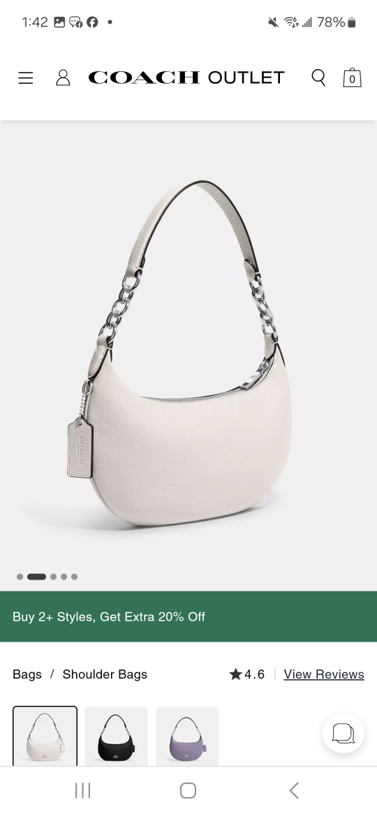 Coach Outlet Payton Hobo Shoulder Bag - Ivory image indicator(5)