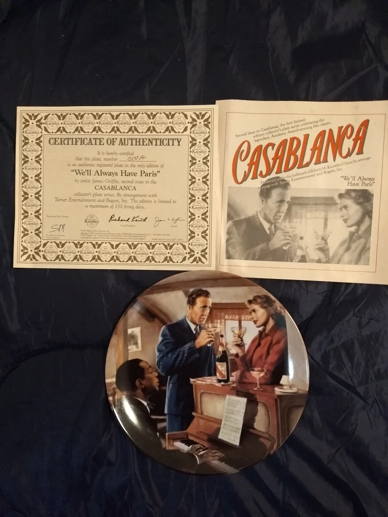 5 COLLECTOR PLATES INSPIRED BY THE MOVIE CASABLANCA image indicator(3)