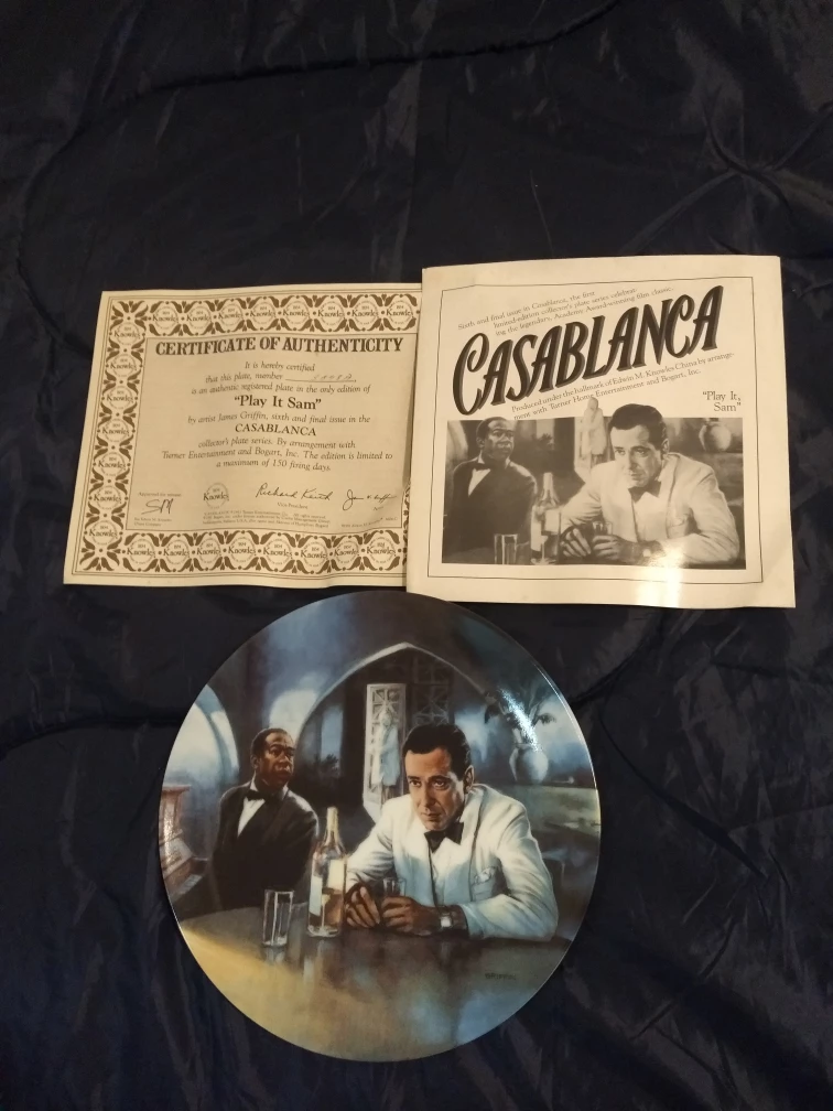 5 COLLECTOR PLATES INSPIRED BY THE MOVIE CASABLANCA image indicator(5)