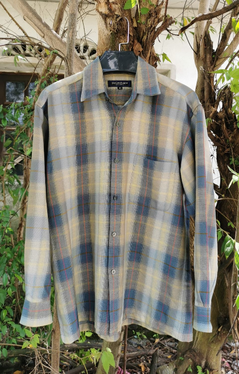 Yves Saint Homme Flannel Button Up Shirt thumbnail