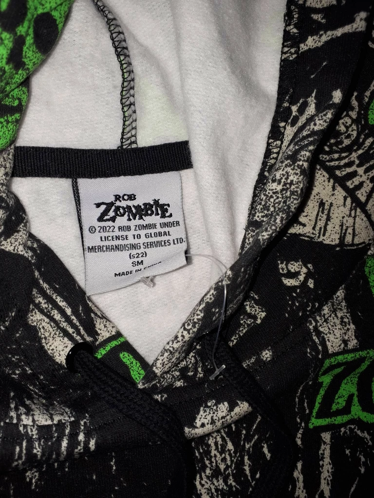 Rob Zombie Oversized Unisex Hoodie with kanga pouch. #S #M image indicator(5)