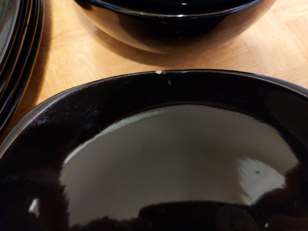 Black glass dinnerware set - photo 3