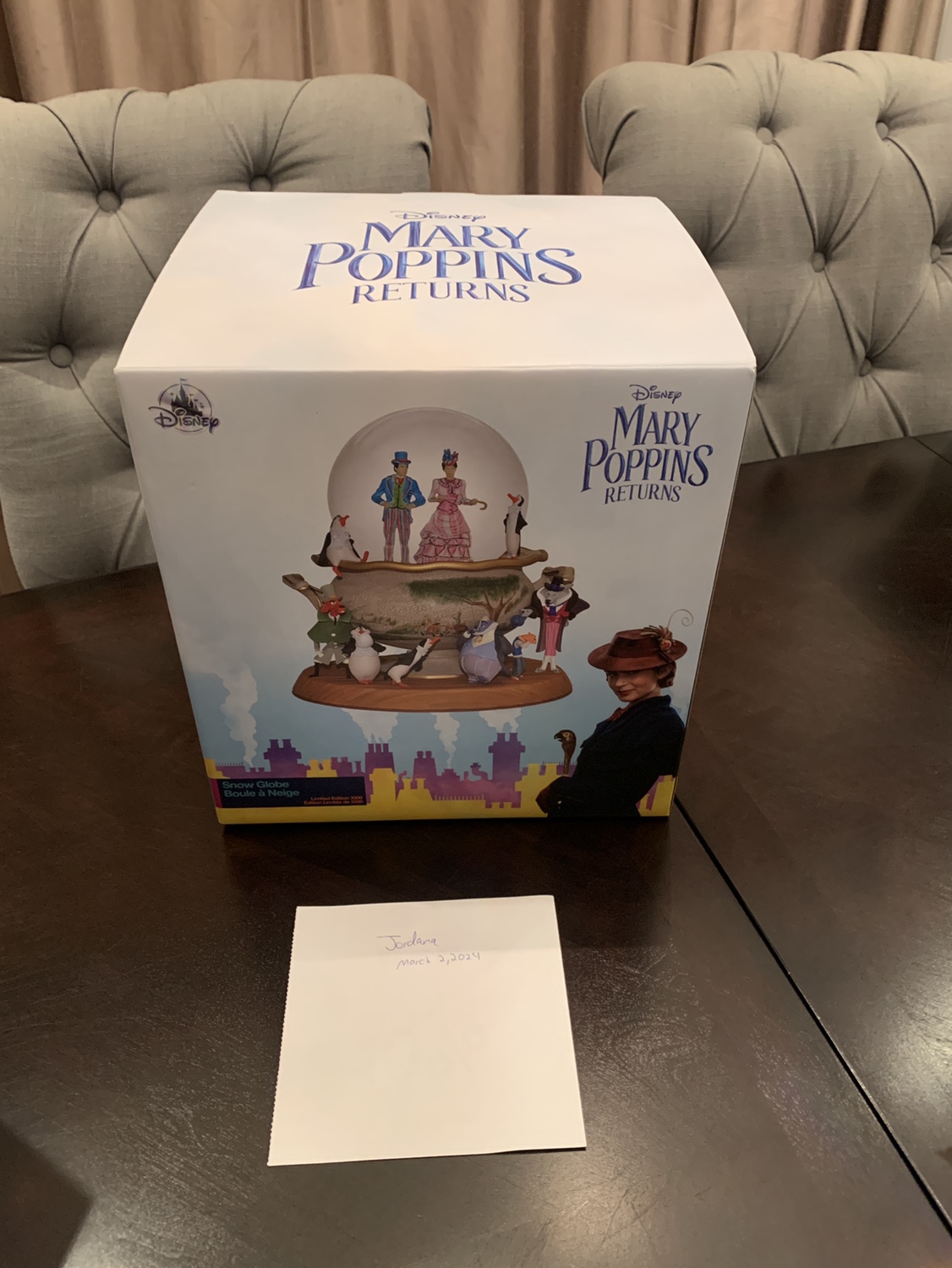 Limited Edition Disney Christmas Marry Poppins Snowglobe