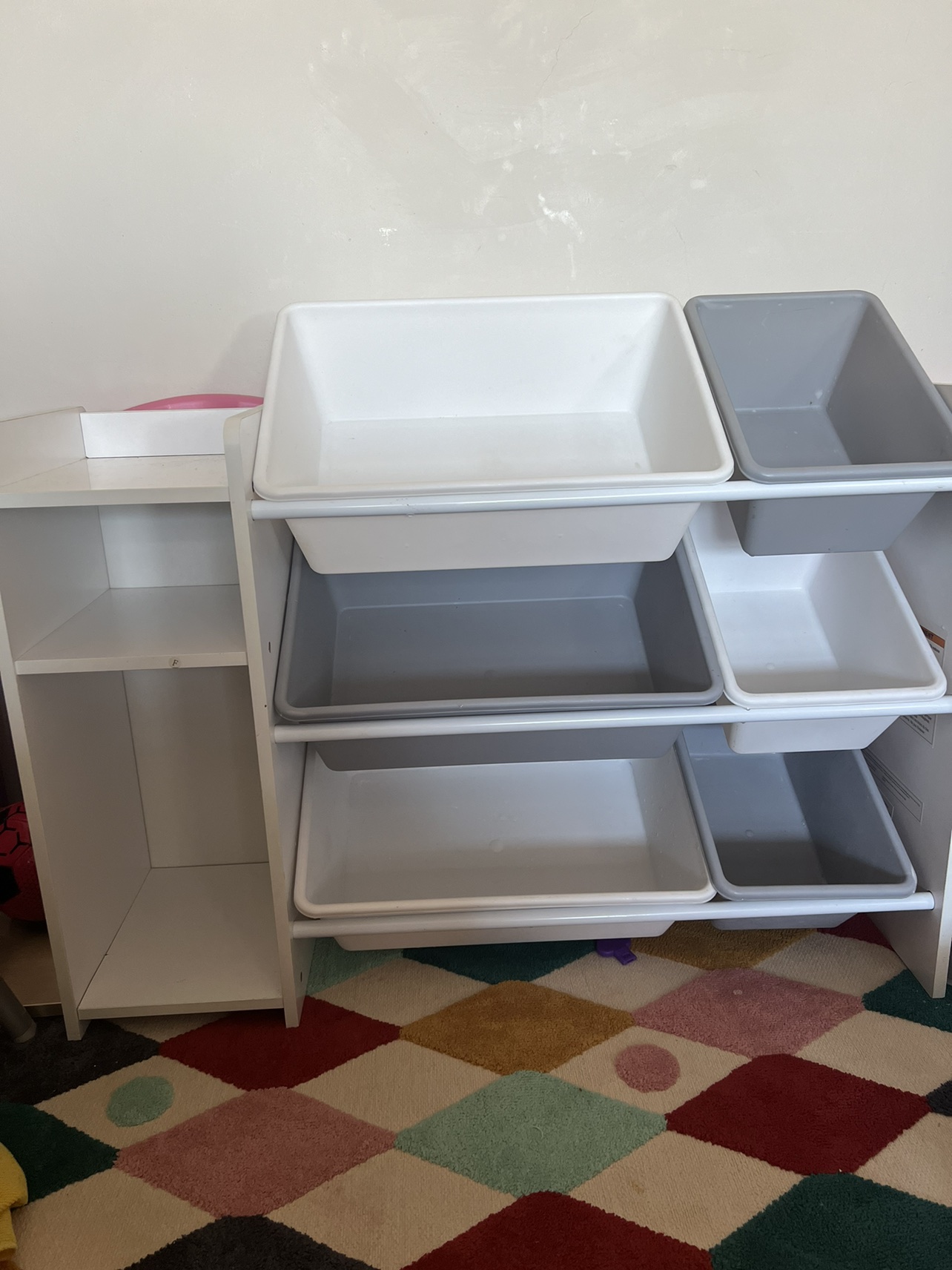 Toy storage organizer with bookshelf - photo 3