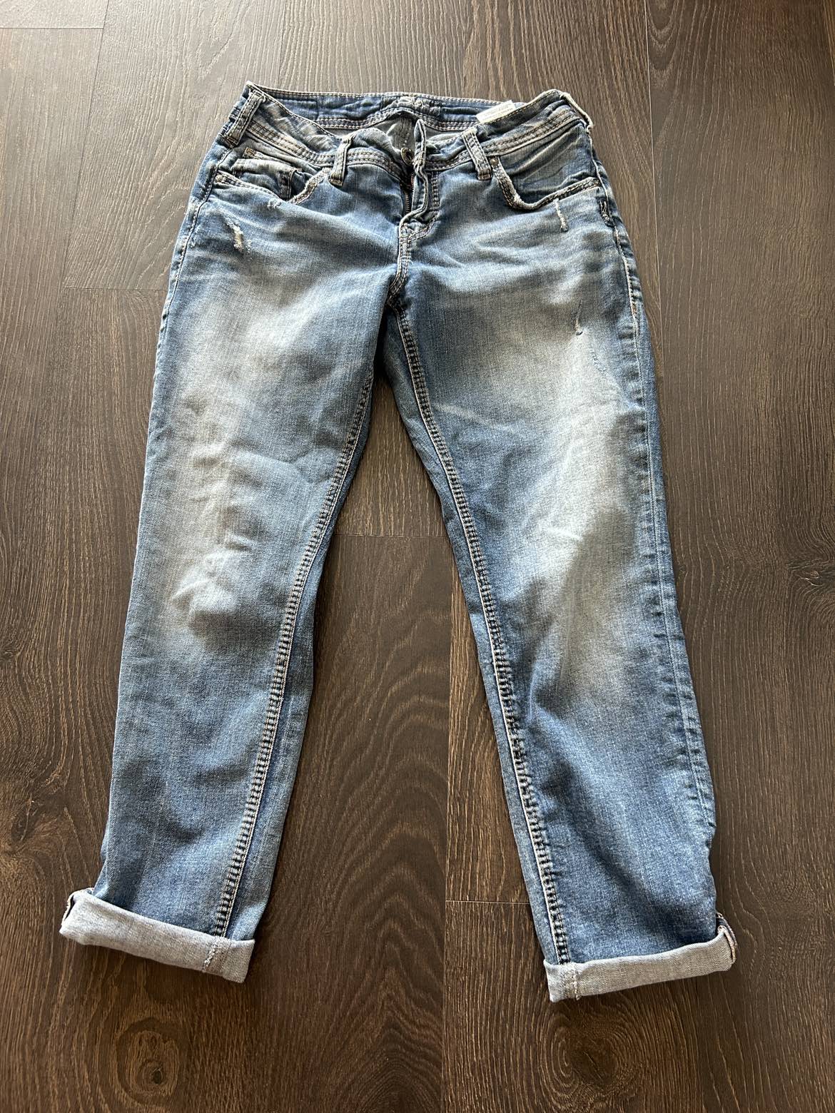 Woman blue jeans