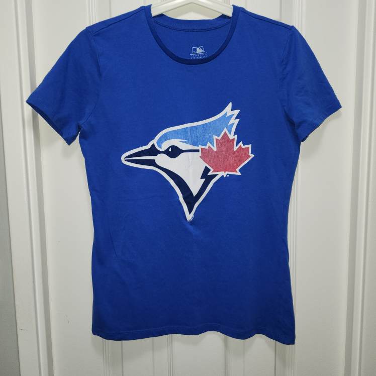BLUE JAYS GRAPHIC on Blue T-shirt #S FEMME CUT image indicator(2)