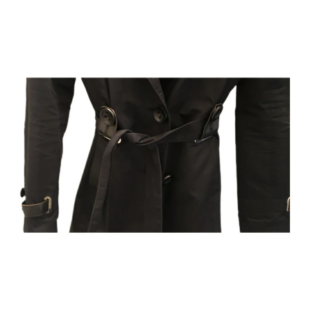 ⭐RUDSAK Black Leather Detail Trench Coat image indicator(3)