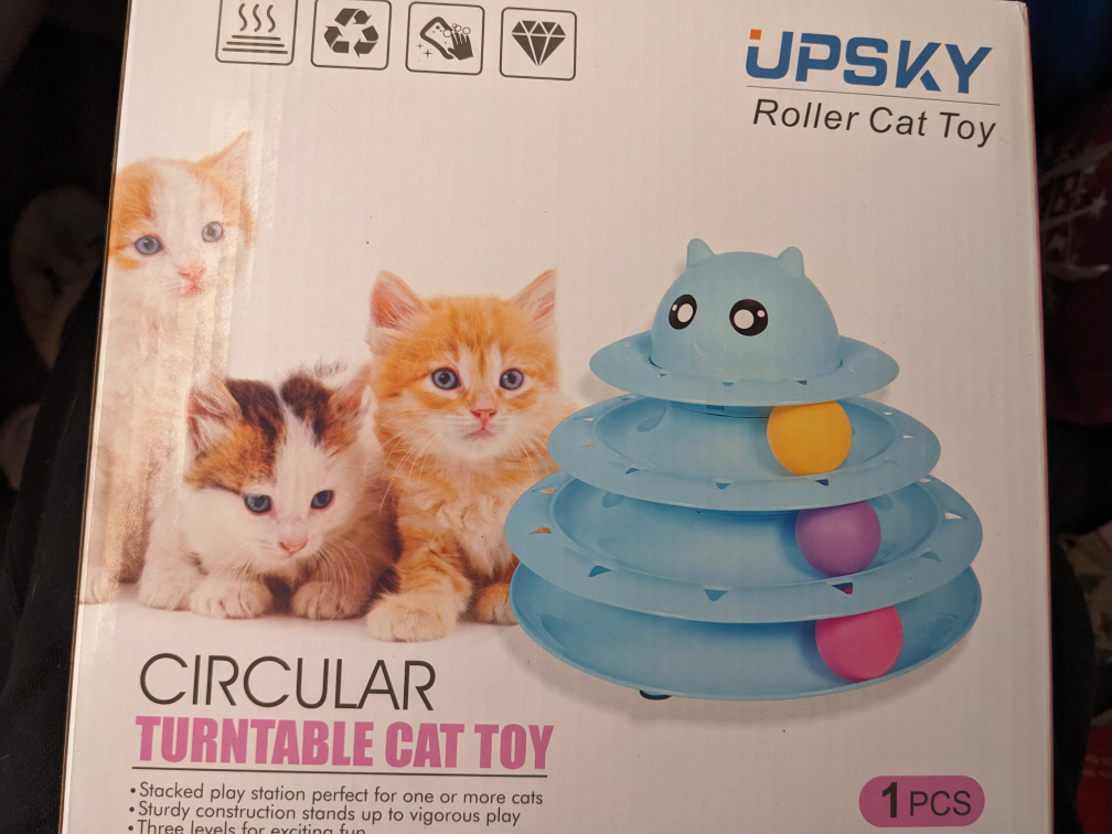 CAT TOY - 3-TIER TURNTABLE WITH ROLLERBALLS thumbnail