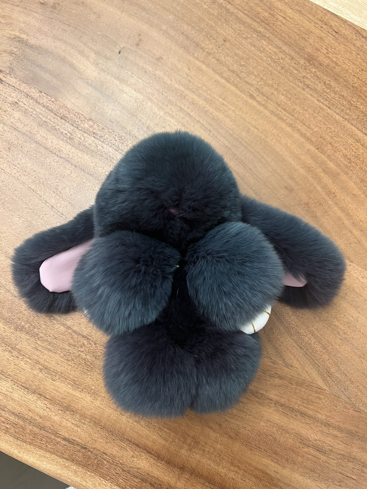 Soft fur bunny keychain thumbnail