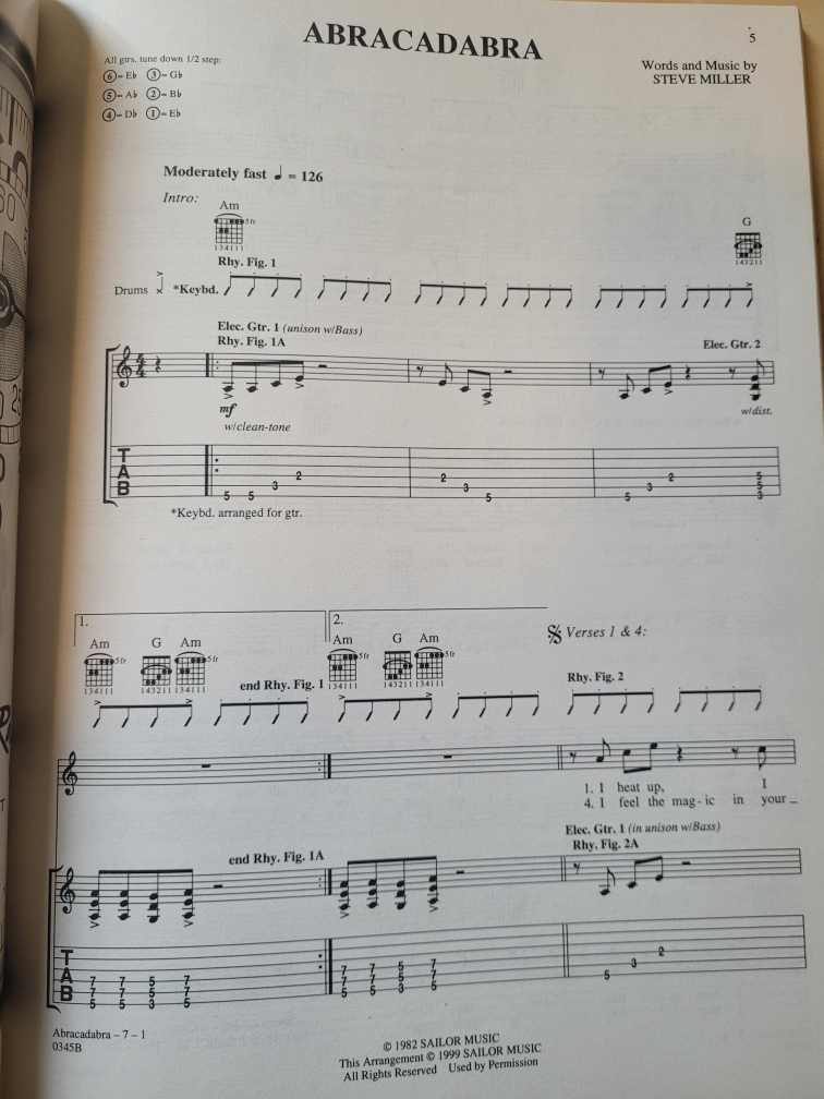 "NEW" Authentic Guitar Tab Edition🎸Sugar Ray Musical note books📚 image indicator(7)