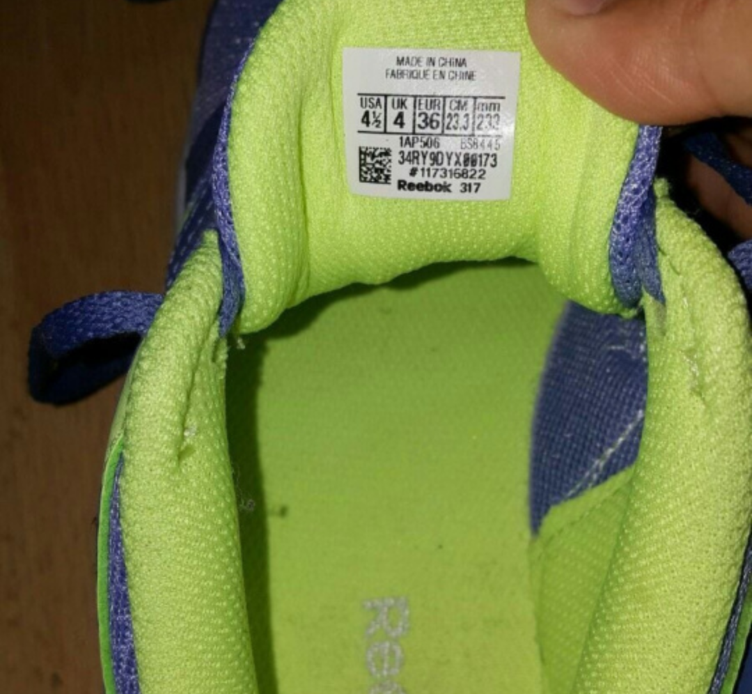 Reebok girl's sneaker image indicator(4)