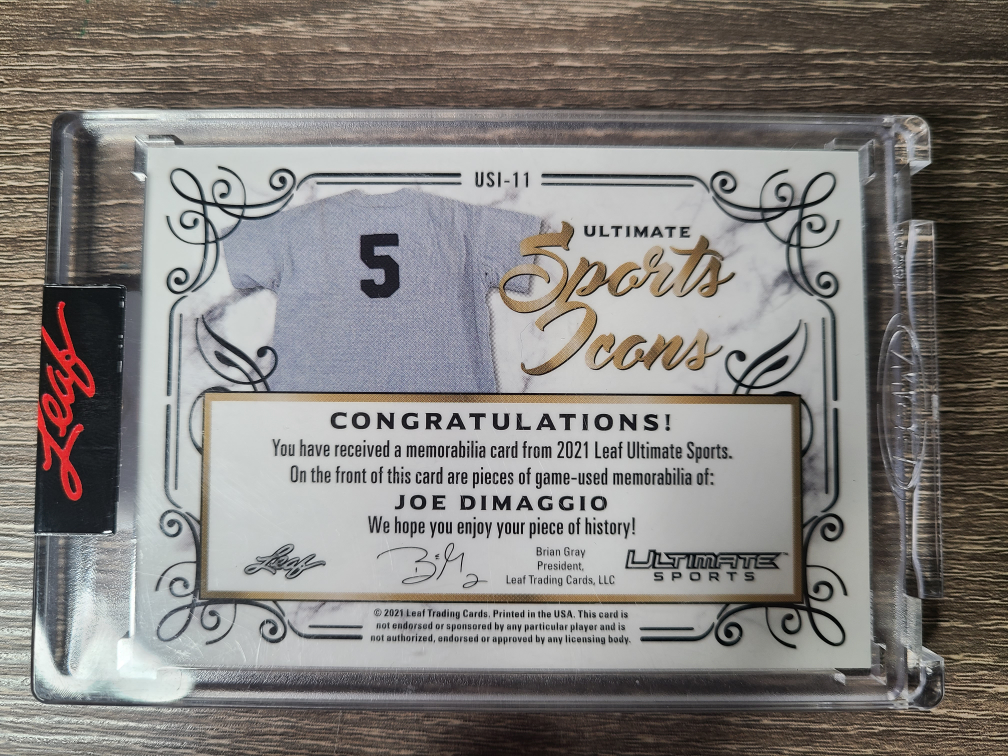 Joe Dimaggio Extreme Short Print Baseball Card - photo 2