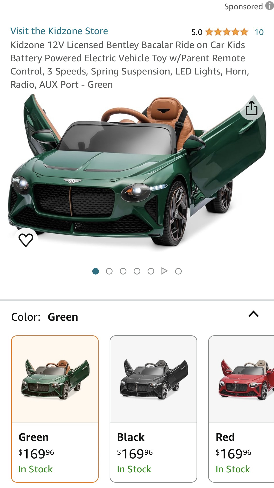 Power wheels Bentley ( Green)