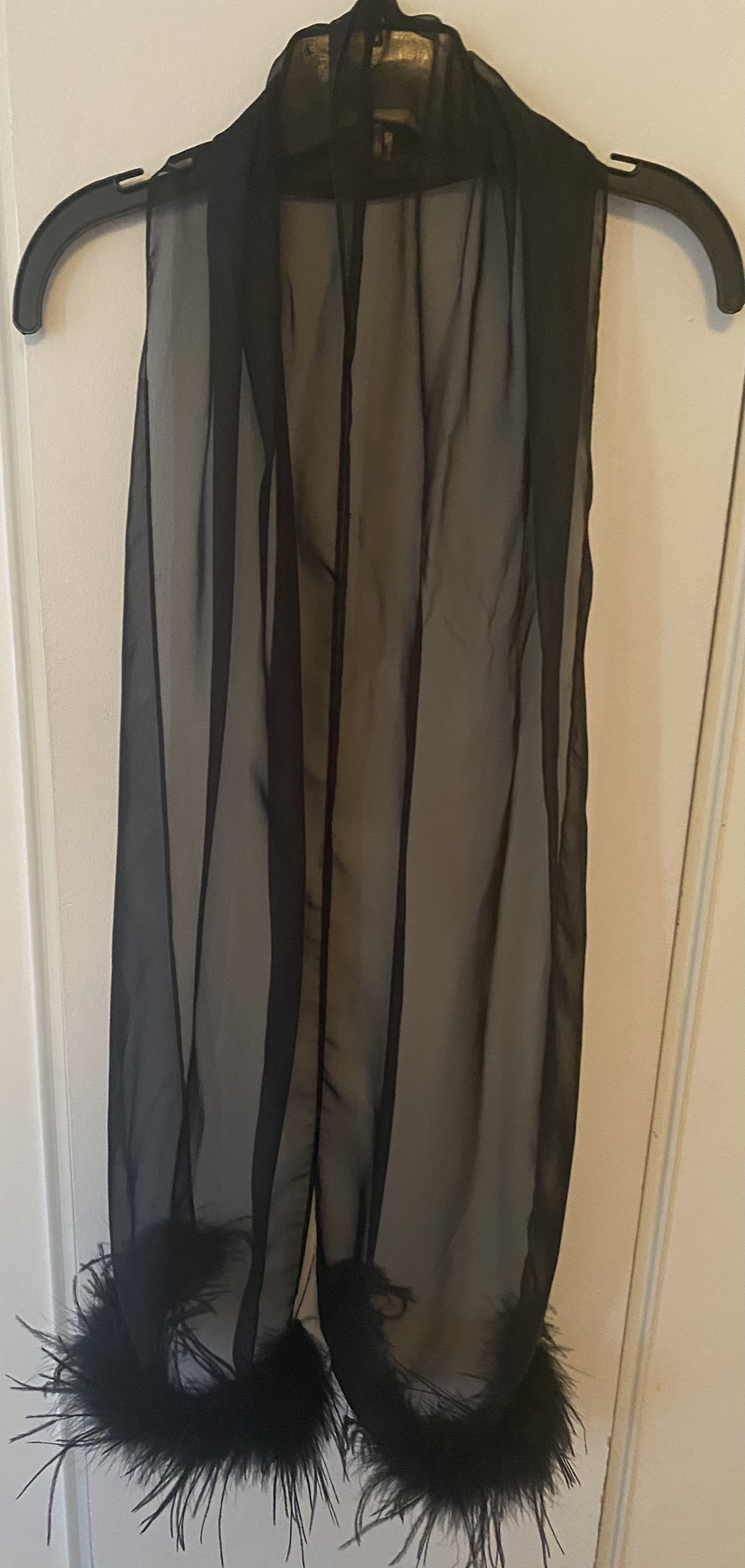Black cocktail dress Large - scarf included - photo 4