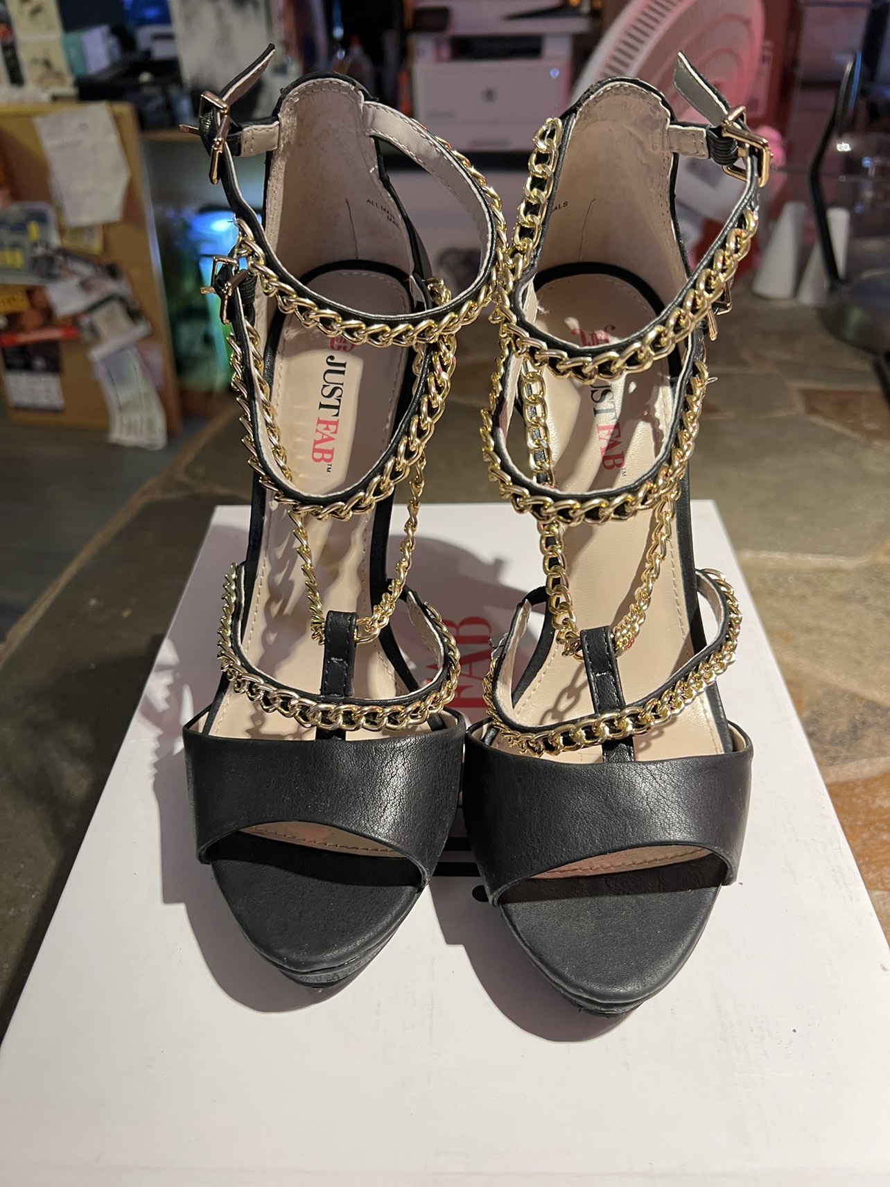 Just Fab Lysandra Black Heels (Women’s 8)(LNIB) image indicator(2)