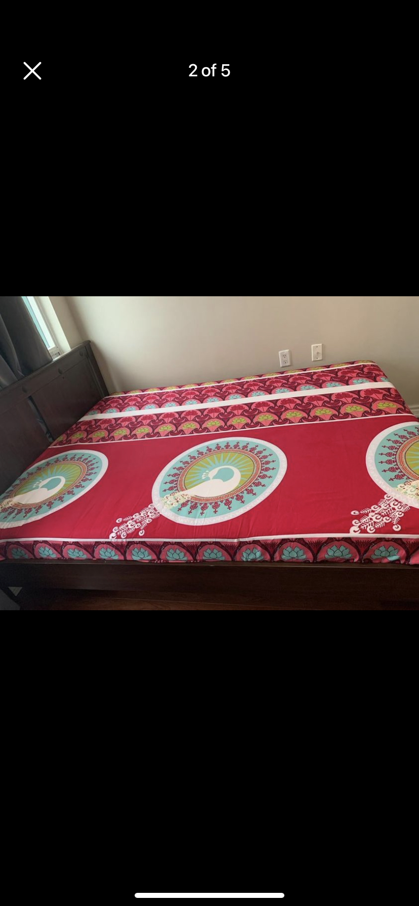 Ikea Queen bed with slats and firm foam mattress - photo 5