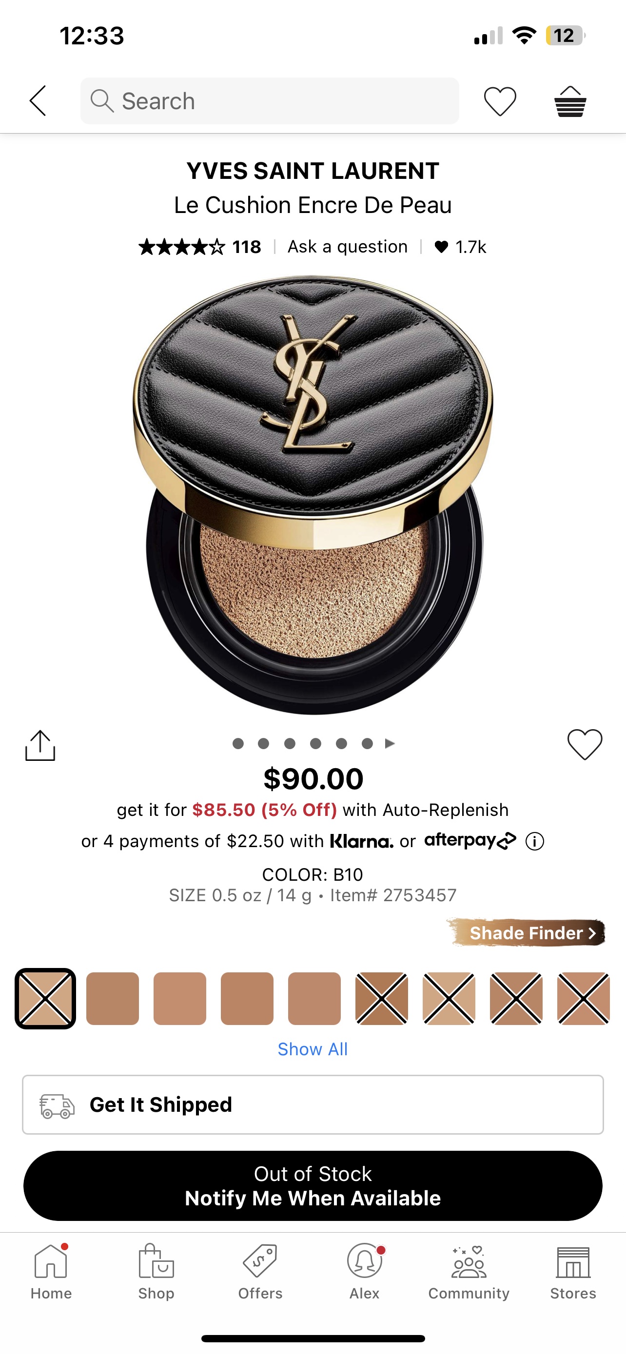 Yves Saint Laurent Luminous Matte Cushion Foundation image indicator(6)