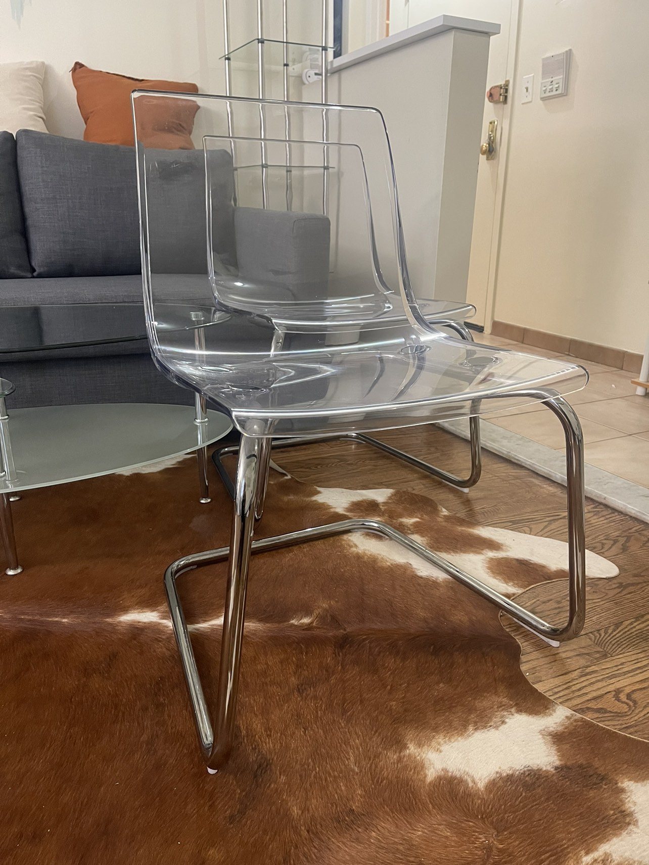 IKEA Tobias Transparent Acrylic Dining Chair