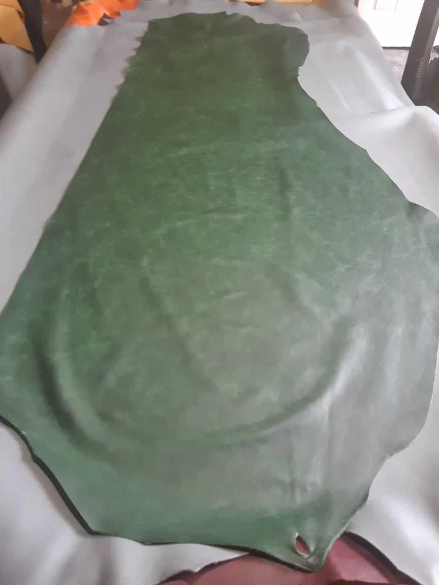 FOREST GREEN TWO TONE LEATHER