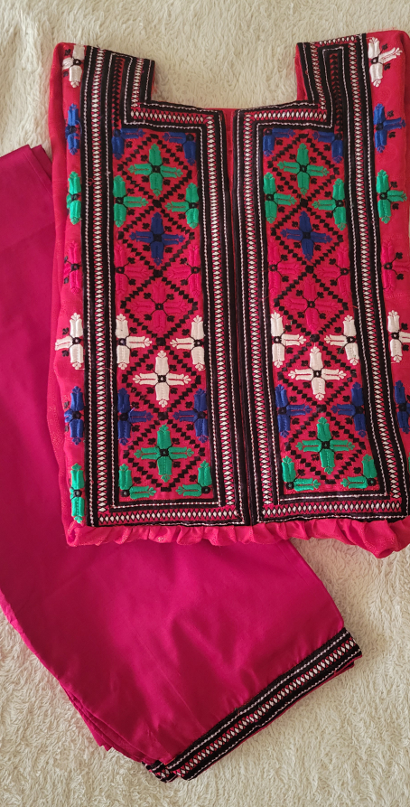 Pakistani/ balochi Embroidered Red Suite For Eid/ Parties wear image indicator(5)