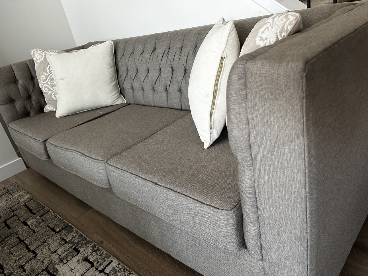 5 piece sofa set (1 love seat and 1 three seater sofa)