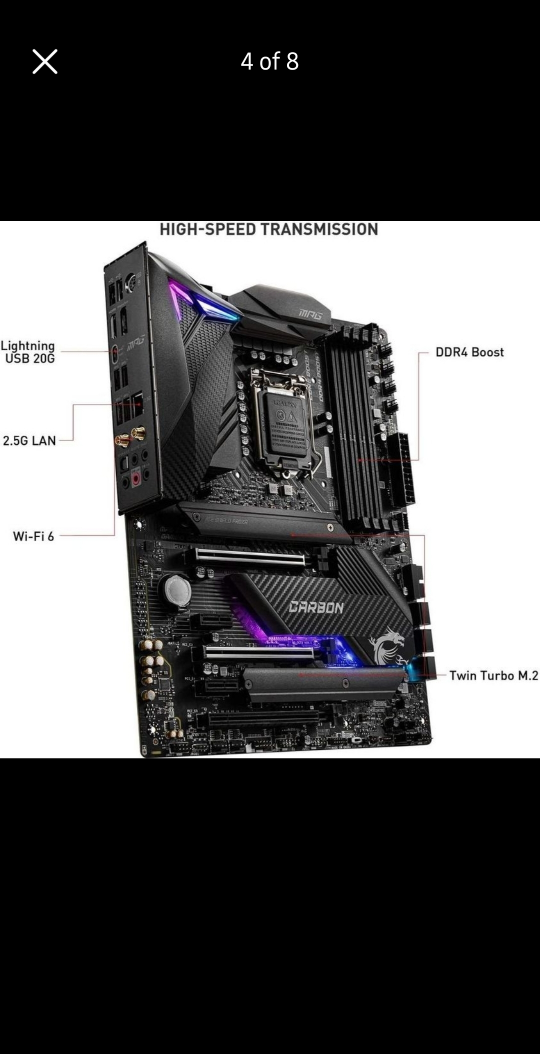 MSI MPG Z490 Gaming Carbon WiFi Gaming Motherboard - photo 4