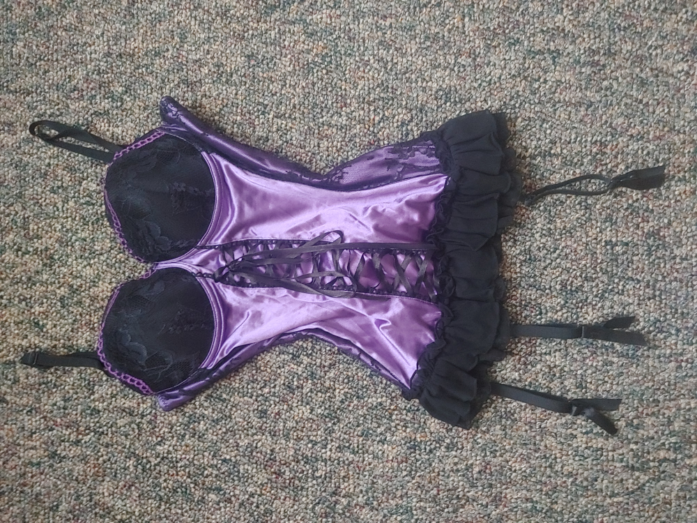 Purple lace corset