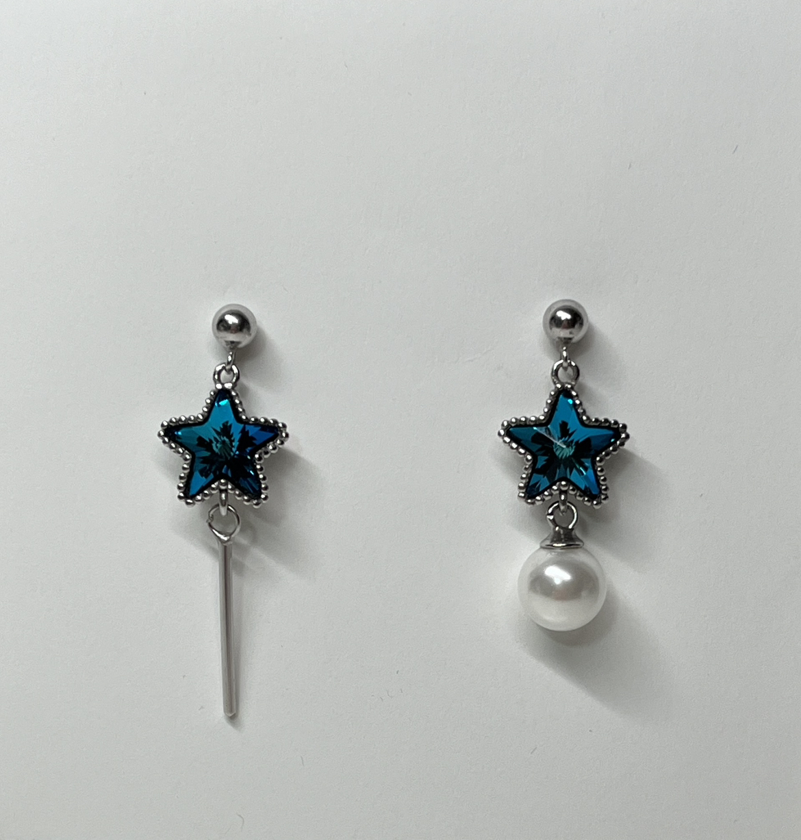 S925 Blue Star Earrings - photo 2