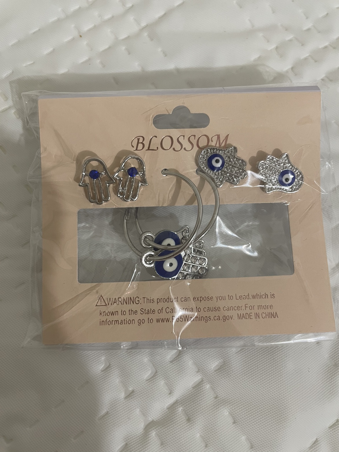 Evil eye earring set